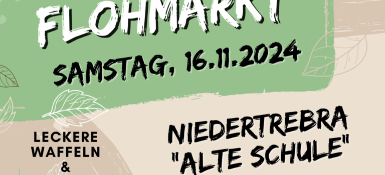 Kreativ-Flohmarkt am Samstag, 16.11.24 von 15-19 Uhr Alte Schule Niedertrebra